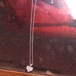 Heart diamond necklace.